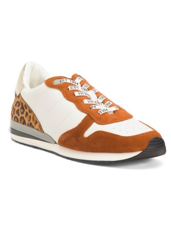 Vintage Havana Shoes - NEW Vintage Havana Valery Leopard Print and Metallic Casual Trendy Sneakers